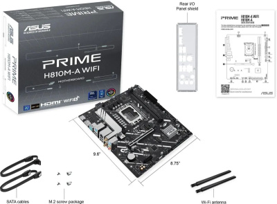   Asus PRIME H810M-A WIFI, Socket-1851, Intel H810, mATX, Ret 90MB1KJ0-M0EAY0 