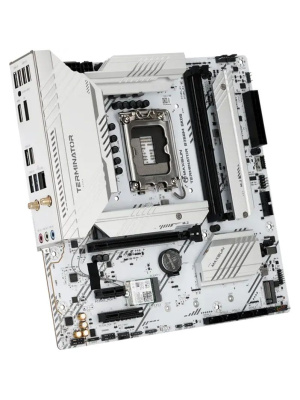 ����������� ����� MAXSUN MS-Terminator B760M GKD5 ICE (Socket 1700, mATX, 2*DDR5(96Gb), DP/HDMI, 3*SATA3, 4*M.2, 1*PCIEx16/1*PCIEx4, 6*USB2.0, 2*USB 3.2, LAN 1*2.5G, ARGB, white, RTL)