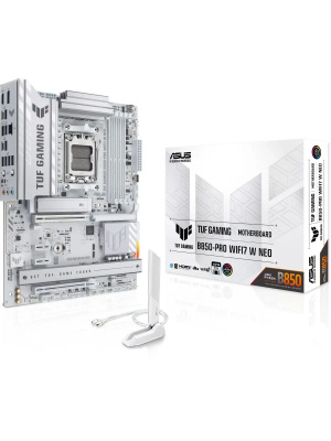 ����������� ����� ASUS TUF GAMING B850-PRO WIFI7 W NEO, AM5, B850, 4*DDR5, 4*SATA, 3*M.2, 4*USB 3.2, 2*USB 2.0, Type-C, 3*PCIx16, 2*PCIx1, DP+HDMI, ATX; 90MB1J30-M0EAY0