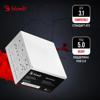 ���� ������� Bloody ATX 750W BD-PS750G 80+ gold (20+4pin) APFC 120mm fan 6xSATA Cab Manag RTL BD-PS750G-MW
