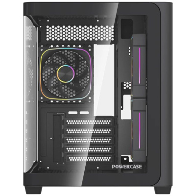 ������ Powercase Vision Micro M5B, Curved Glass, Type-C, 3x 120mm ARGB PWM Fan, ������, mATX  (CVMM5B-A3)