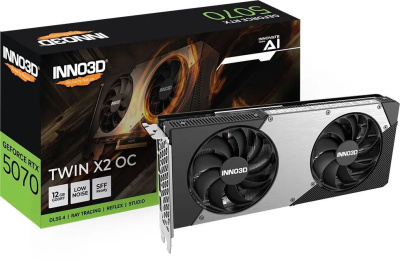 ���������� INNO3D NVIDIA GeForce RTX 5070 TWIN X2 �� 12GB GDDR7 (N50702-12D7X-195064N)