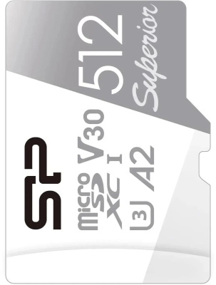 ���� ����� microSDXC Silicon Power 512GB SP512GBSTXDA2V20 Superior V30 A2 w/o adapter