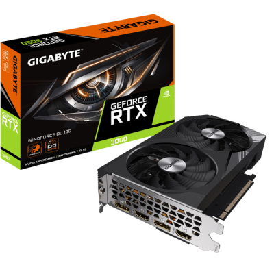 ���������� Gigabyte nVidia RTX3060 WINDFORCE OC 12GB GDDR6 RTL (GV-N3060WF2OC-12GD) 