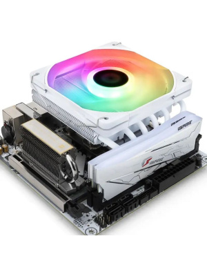 ����� ��� ���������� Thermalright AXP-120 X67 White Argb (4-pin PWM, 52mm, Ni/Cu, 6x6mm, ARGB, 1x120mm, 59CFM, 26.1dBA, 1800RPM, S: 1851/1700/1200/115X, 2011, 2066, AM5/AM4, white)