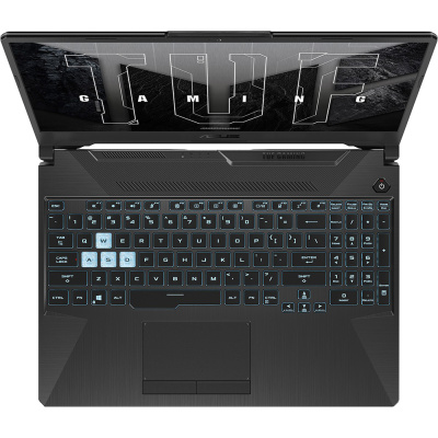 Ноутбук ASUS TUF Gaming F15 FX506HF-HN014, 15.6" (1920x1080) IPS 144Гц/Intel Core i5-11400H/8ГБ DDR4/512ГБ SSD/GeForce RTX 2050 4ГБ/Без ОС, черный (90NR0HB4-M00410)