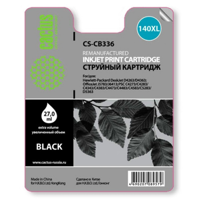 �������� �������� Cactus CS-CB336 �140XL ������ ��� HP DJ D4263/D4363/DJ J5783/J6413/PSC C4273/C4283