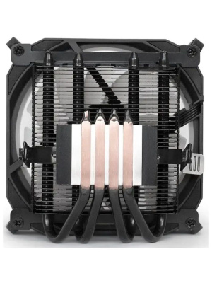 ����� ExeGate Dark Magic EE400XL-PWM.RGB (Al black coating, 4 copper heatpipe, LGA775/1150/1151/1155/1156/1200/AM2/AM2+/AM3/AM3+/AM4/FM1/FM2/754/939/940, TDP 125W, Fan 120mm, PWM EX286158RUS