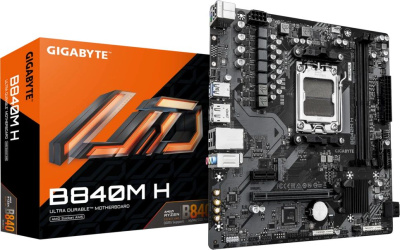 ����������� ����� Gigabyte B840M H, AM5, AMD B840, mATX, Ret
