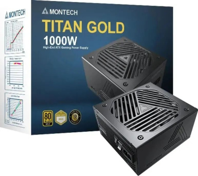 ���� ������� Montech ATX 1000W Titan Gold Gen.5 80+ gold (20+4pin) APFC 135mm fan 12xSATA Cab Manag RTL