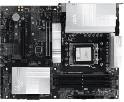 ����������� ����� MSI PRO X870E-S EVO WIFI, Socket AM5, AMD X870E, ATX, Ret