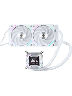 ������� �������� ���������� 1STPLAYER X-240E White / 2x120mm, ARGB, 7-segment display, 250W TDP / X-240E-WH