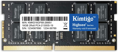  DDR4 16Gb 2666MHz Kimtigo KMKS16GF682666 RTL CL19 SO-DIMM 260-pin 1.2 single rank
