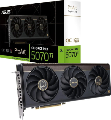 ���������� ASUS NVIDIA GeForce RTX 5070 Ti ProArt OC 16Gb, GDDR7, OC, Ret (PROART-RTX5070TI-O16G)