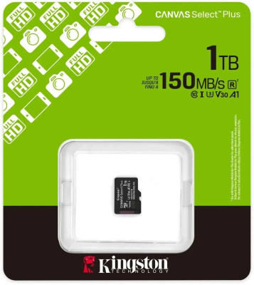 ���� ����� microSDXC 1TB Kingston SDCS3/1TBSP Canvas Select Plus w/o adapter