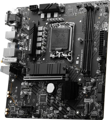 ����������� ����� MSI B760M BOMBER WIFI, Socket LGA 1700, Intel B760, mATX, Ret