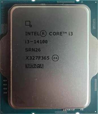 CPU Intel Core i3-14100 (3.5GHz/12MB/4 cores) LGA1700 OEM, Intel UHD Graphics 730, TDP 60W, max 192Gb DDR4-3200, DDR5-4800, CM8071505092206SRMX1