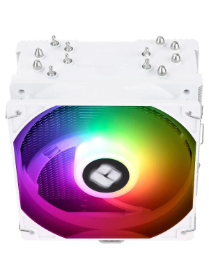 ����� ��� ���������� Thermalright Burst Assasin 120 SE ARGB (4-pin PWM, 148mm, Ni/CU, 6x6mm, ARGB, 1x120mm, 66.17CFM, 25.6dBA, 1550RPM, S: 1851, 1700, 1200, 115X, AM5, AM4, white/silver)