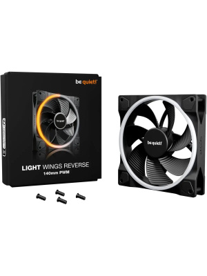 ����� ��� ������� be quiet! LIGHT WINGS 140mm PWM Reverse (140x140x25mm, 4-pin PWM, ARGB, 51.4CFM, 25.5dBA, 1300RPM, Black)