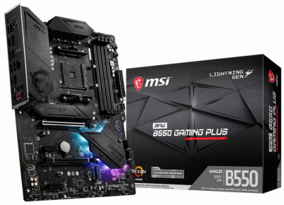 ����������� ����� MSI MPG B550 GAMING PLUS Soc-AM4 AMD B550 4xDDR4 ATX AC`97 8ch(7.1) GbLAN RAID+HDMI+DP
