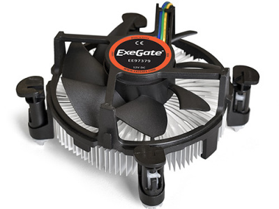 Exegate EX283278RUS ����� ExeGate EE97378, Al + Copper, S1150/1151/1155/1156, TDP 95W, Hydro bearing, 4pin, 23.5db, BOX