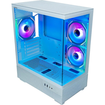 ������ XASTRA Q400M 3ARGB-C6-UC White mATX/Aquarium/Screewless/ 3x120mm ARGB PWM FM fans/Argb+PWM HUB 6port/ Type-C/ Q400M-3FM12A-C6-UC-WH