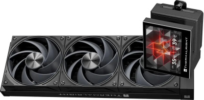 ������� �������� ���������� Thermalright Stream Vision 360 Soc-AM5/AM4/1200/1700/1851 ������ 4-pin LCD Ret (S-VISION-360-BL)