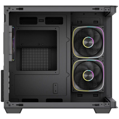 ������ Powercase Vision Micro M5B, Curved Glass, Type-C, 3x 120mm ARGB PWM Fan, ������, mATX  (CVMM5B-A3)