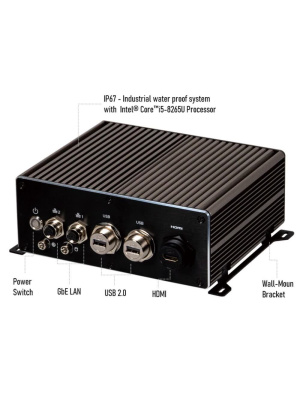   GIGAIPC QBiX-WP-WHLA8265H-A1 IP67 - Industrial water proof system with Intel Core i5-8265U Processor