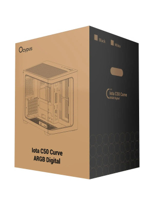 ������ Ocypus Iota C50 WH Curve ARGB Digital, MATX, Type-C*1, USB3.0*2, REAR 1x120mm ARGB, MB SIDE 2x120mm ARGB
