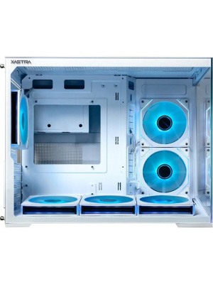 ������ XASTRA QW505M 6ARGB-C10 White mATX/Aquarium/Screewless/ 6x120mm ARGB PWM FM fans/Argb+PWM HUB 10port/Led strip/ QW505M-6FM12A-C10-WH