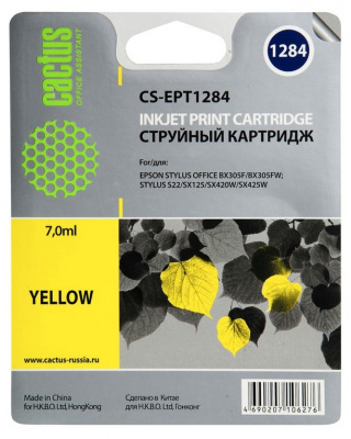 �������� �������� Cactus CS-EPT1284 ������ ��� Epson Stylus S22/S125/SX420/SX425/Office BX305 (7��)