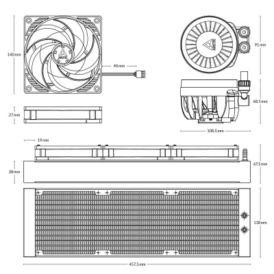 ���������� ������� ���������� Arctic Cooling Arctic Liquid Freezer III-420 (ACFRE00137A)