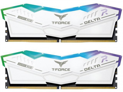   32GB (2x16GB) TEAMGROUP T-Force Delta RGB, DDR5, 6800MHz CL34 (34-44-44-84), 1.4V / FF4D532G6800HC34BDC01 / White