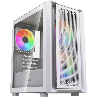������ Powercase Mistral SM04 ARGB, Tempered Glass, Front Nylon Filter, 3x120mm ARGB PWM fans, �����, mATX  (CMMSM04W-A3)
