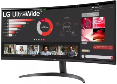 ������� 34" LG UltraWide 34WR50QK-B, 3440x1440, VA, 100��, 2�HDMI, ���������, ������