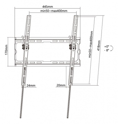 ��������� Digis DSM-3444T 32"-55", VESA ����. 400�400��, ������ �� 45��
