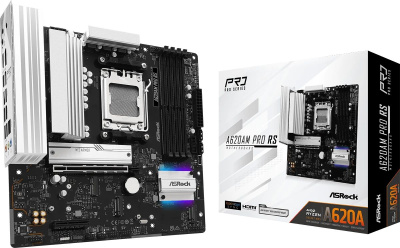 ����������� ����� Asrock A620AM Pro RS Socket AM5, AMD A620A, mATX, Ret