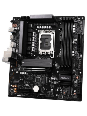 ����������� ����� ASROCK B860M PRO-A, LGA1851, B860, 4*DDR5, 4*SATA, 4*M.2, 6*USB 3.2, 2*USB 2.0, Type-C, 2*PCIx16, 1*M.2 (Key E), HDMI+DP, mATX