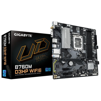 ����������� ����� Gigabyte B760M D3HP WIFI6, Socket LGA1700, B760, mATX, Ret