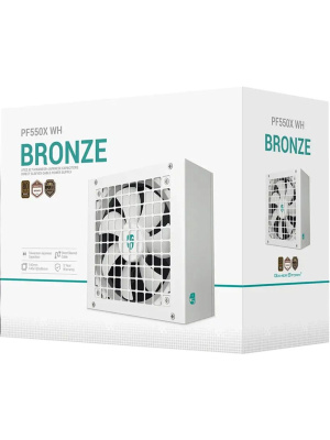 ���� ������� Deepcool GAMERSTORM PF550X WH (ATX 2.52, 550W, PWM 120mm fan, Active PFC+DC to DC, 80+ BRONZE, �����) RET