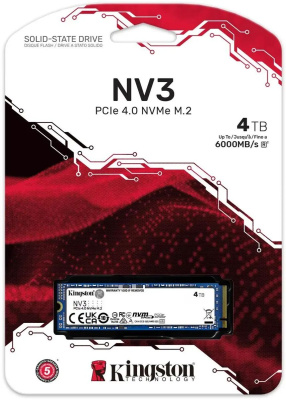 SSD ���������� Kingston NV3 SNV3S/4000G 4��, M.2 2280, PCIe 4.0 x4, NVMe, M.2