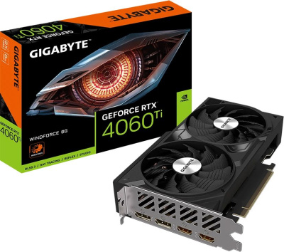  Gigabyte NVIDIA GeForce RTX 4060 Ti Windforce 8Gb (GV-N406TWF2-8GD) RTL