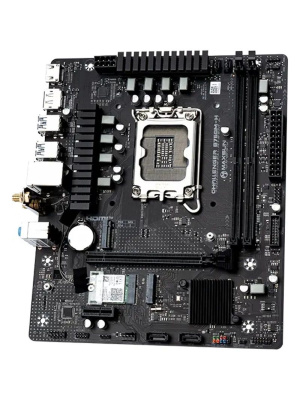 ����������� ����� MAXSUN MS-Challenger B760M-H WIFI, LGA1700, B760, 2*DDR4, 2*SATA3, 2*M.2,  USB 3.2, USB 2.0, 1*PCIEx16, 1*PCIEx1, DP+HDMI,  mATX
