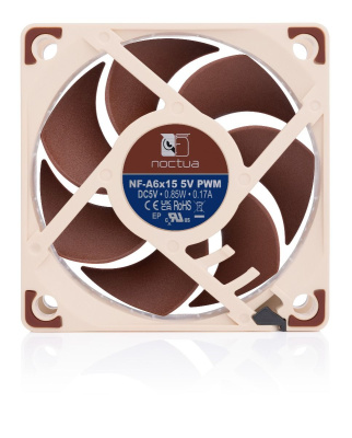 �e�������� ��� ������� Noctua NF-A6x15 5V PWM (NF-A6x15 5V PWM) - 60mm, 3500 ��/���, 19.8 ��, 4-pin PWM