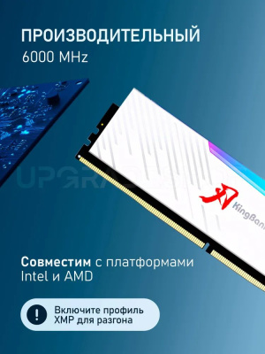 ������ ������ DDR5 Kingbank 32GB (2x16Gb) 6000MHz White Heatsink RGB / KRRW series / Hynix A-die CL28 (28-35-35-76) /K5.01.FLA5ED9301