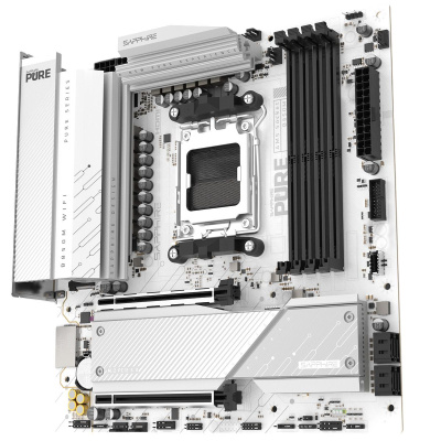 ����������� ����� Sapphire B850M PURE WIFI B850, AM5, DDR5, mATX, Ret (52123-02-40G)