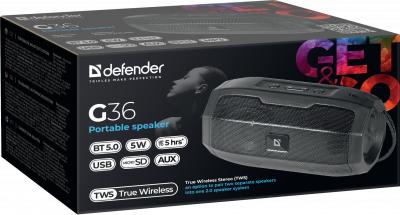   Defender G36 5 , bluetooth, FM/USB/TF/AUX (65036)