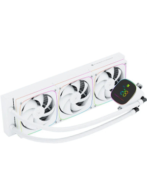 ������� ����������� ���������� Thermalright Frozen Horizon 360 Digital (360mm, LED temp., White, ARGB/ Fans: 3x120mm, 68.9CFM, 28.2dBA, 2000RPM/ Pump height 53.2mm, Rad thickness 27mm/ S: 1700, 1200, 1851, 115X, AM5, AM4)