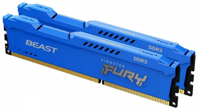   8Gb Kingston Fury Beast Blue KF316C10BK2/8 DDR-III 1600MHz CL10 DIMM (2x4Gb KIT)
